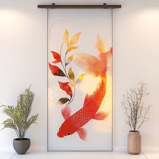现代屏风鲤鱼图