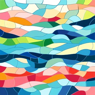 抽象不规则彩色玻璃