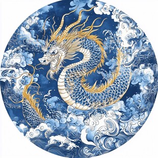 龙年文创印花图案