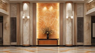 大理石纹金迎宾区