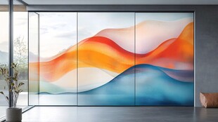 现代壁画墙画移门