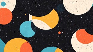 噪点质感简洁插画