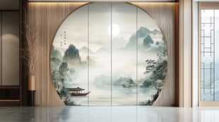 新中式山水门窗