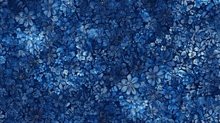 蓝色花卉壁纸