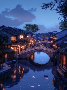 江南古镇唯美夜景