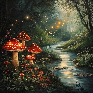 梦幻森林立体画