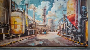 榨油厂壁画