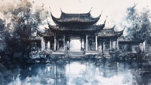 天一阁插画