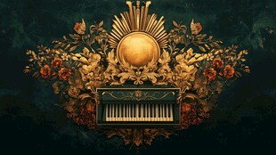 手风琴金色效果