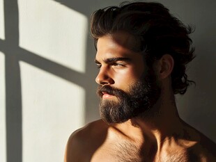 英俊的面部毛发