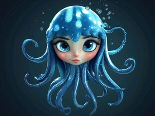 水母人物创意设计