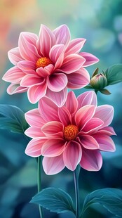 大丽花插画