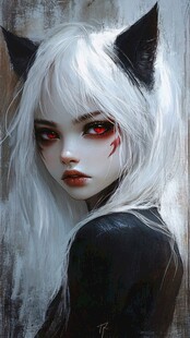 插画闪屏猫女