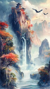 古风山水场景