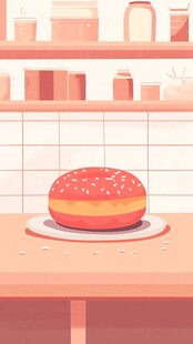 汉堡插画宣传素材背景