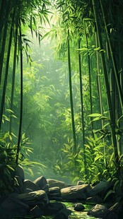 竹林意境图