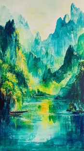 油画山水