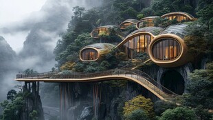 悬浮森林式建筑