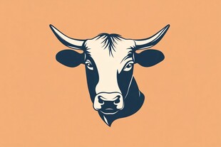 简约牛形象