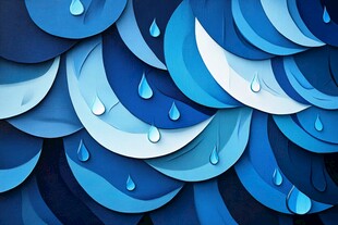 蓝色水滴纹