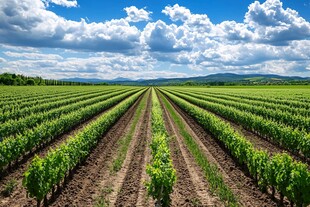 葡萄酒种植山水风光