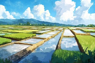 稻田鱼插画