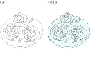 甜品 矢量图