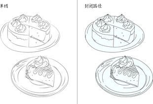 甜品 矢量图