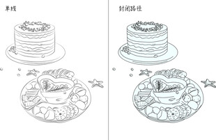 甜品 矢量图