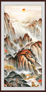 旭日东升泰山日出 