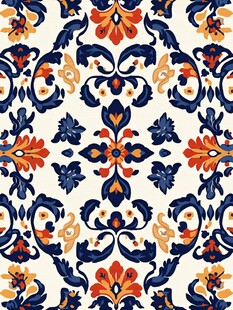 欧式花纹四方连续花卉