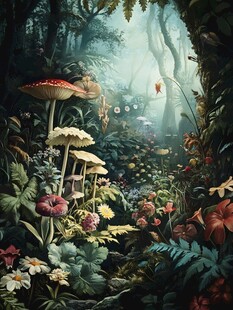 梦幻森林立体画