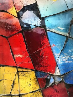 彩色琉璃砖残片