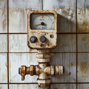 破旧水表