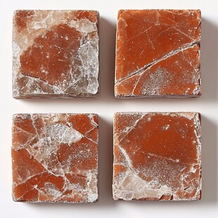 ins橘红色大理石