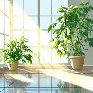 窗台插画