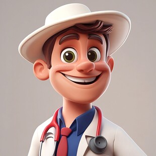 开心小鹿医生头像