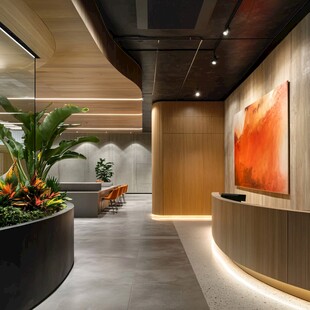 电梯间休息区装饰