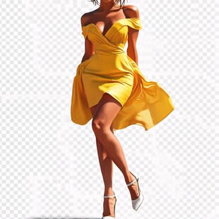 黄色衣服女人