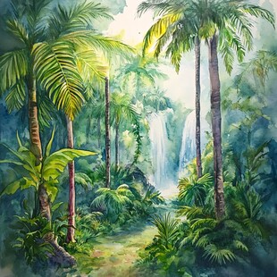 手绘热雨林