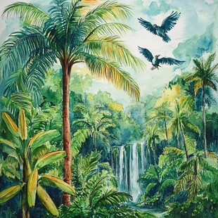 热带雨林壁画
