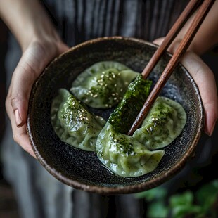 艾叶饺