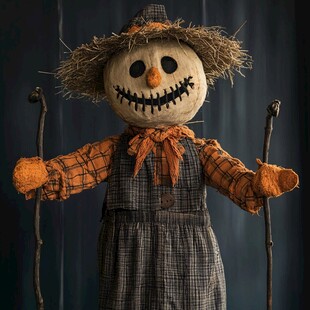 万圣节稻草人