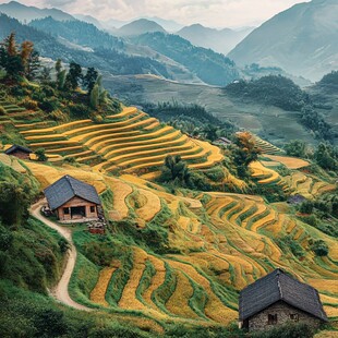 龙胜梯田风格