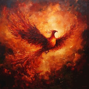 火凤凰插画