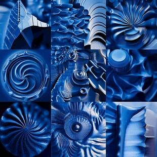 皇家蓝立体感浮雕背景