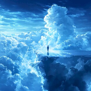 3d云海悬浮小岛