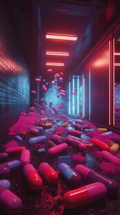 赛博朋克风格迎宾区