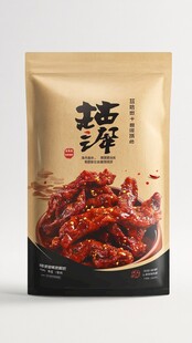 香辣牛肉干包装竖版