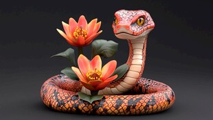 蛇年氛围造型